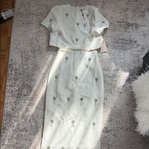 Odd Muse Crystal Maxi Skirt with matching crystal tee